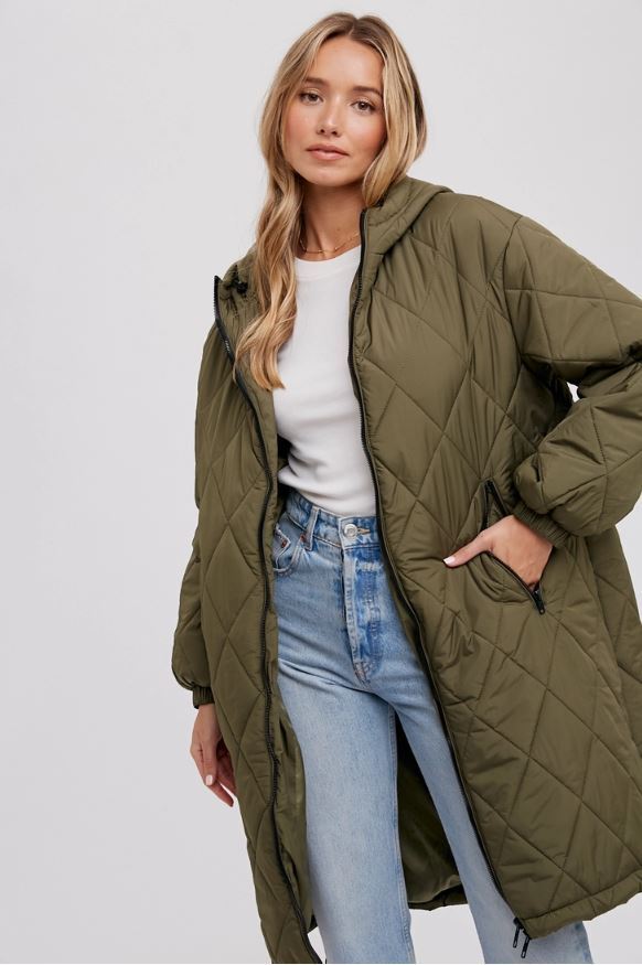 Another influence longline quilted jacket best sale