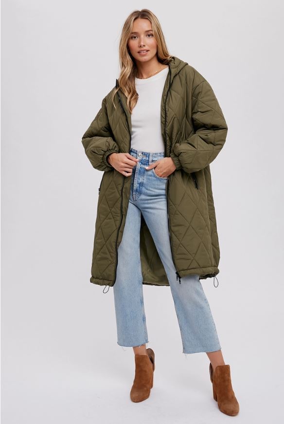 Another influence longline quilted jacket online