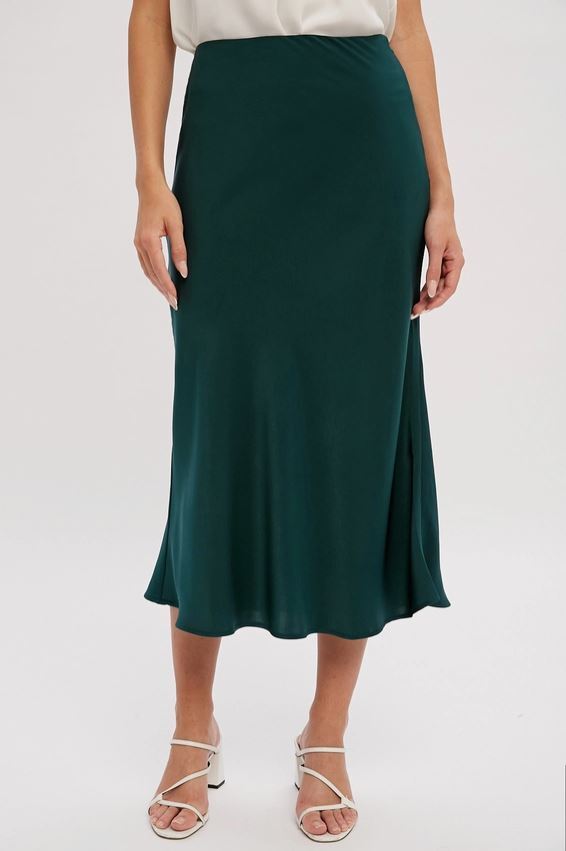 Hunter green midi skirt cheap